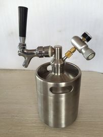 2L Mini Beer Growler With Screw Cap Food Grade SS Material