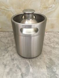 2L Mini keg growler stainless steel food grade material Beer growler with tap faucet