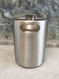 2L Mini keg growler stainless steel food grade material Beer growler with tap faucet